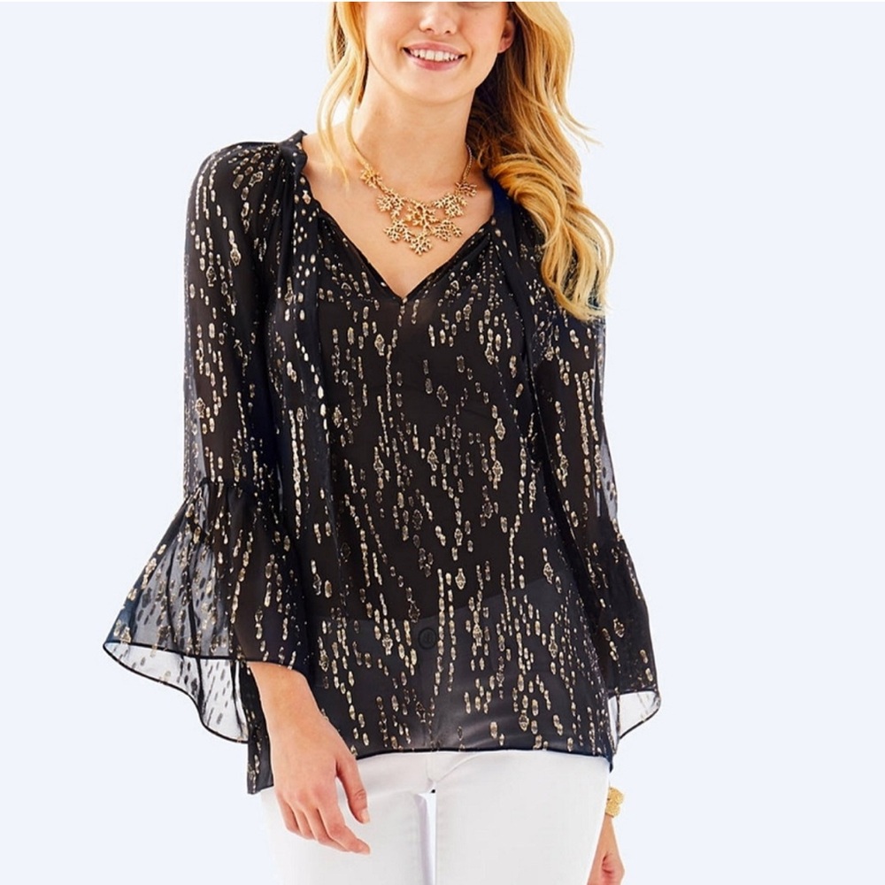 Lilly Pulitzer Matilda Silk Clip Top